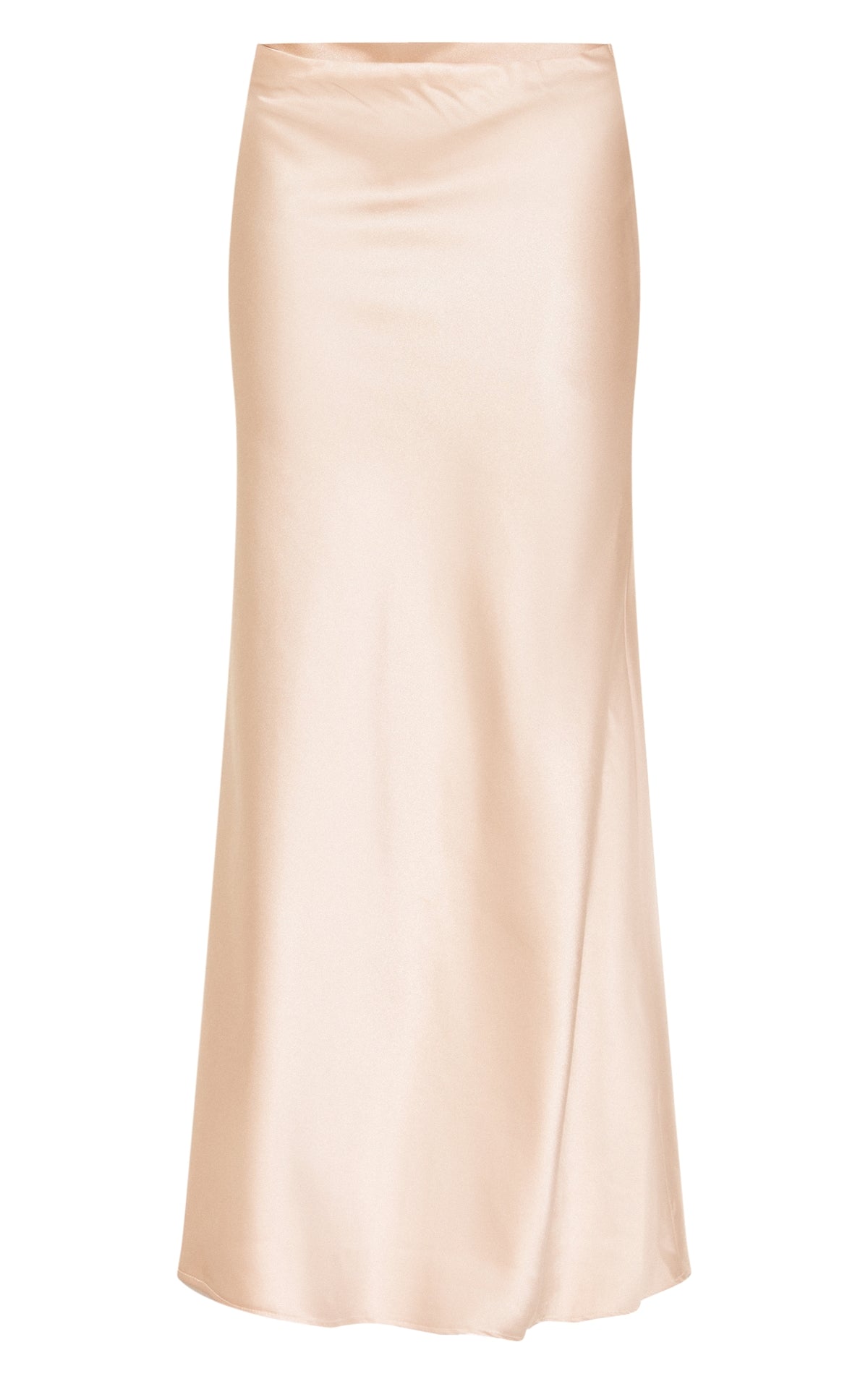CHAMPAGNE GOLD | SATIN MIDI SKIRT