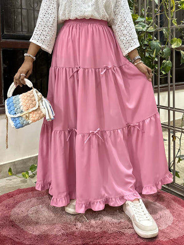 DREAMY PINK BOW - 3 TIERED PINK FAIRY SKIRT