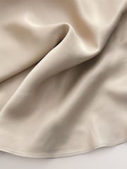 CHAMPAGNE SKIN | SATIN MIDI SKIRT