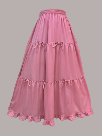 DREAMY PINK BOW - 3 TIERED PINK FAIRY SKIRT